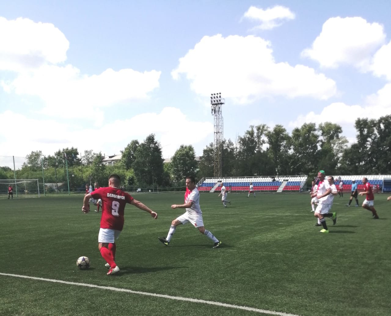 Матч в рамках Первенства Амурской области по футболу среди ветеранов